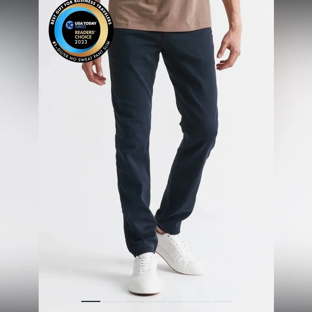 NEW Du/er Duer slim fit no sweat pants navy blue size 30x30